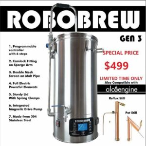 New 35L Robo Brew Gen3 Single vessel Brewry