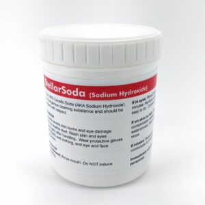 StellarSoda - 100% Caustic Soda - Sodium Hydroxide (1kg 35oz)(in Bucket with 10g Scoop)