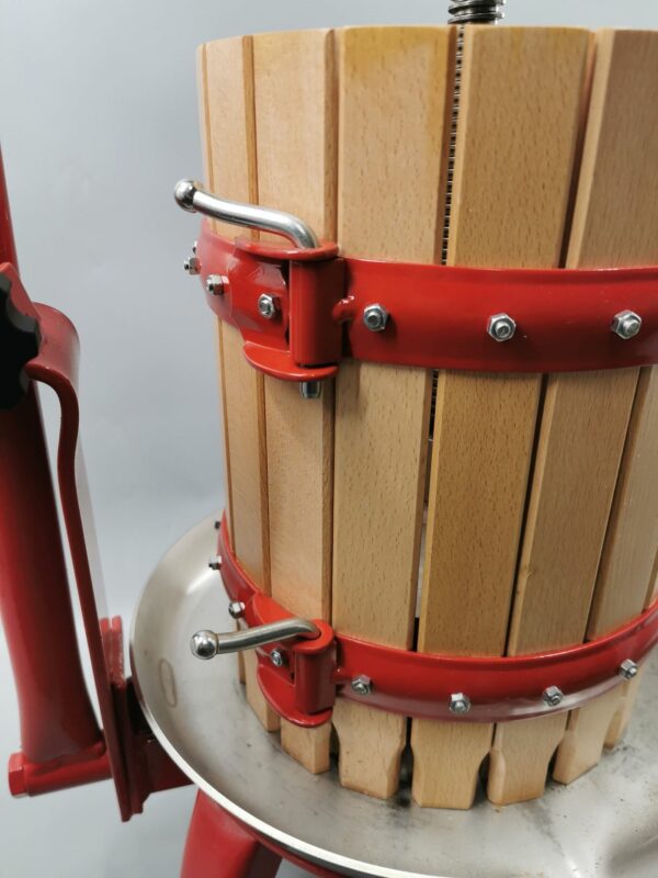 Italy Made 10L Wooden Bucket Fruit Press with T Handle