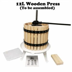 12L Wooden Frame Fruit Press (To be assembled)