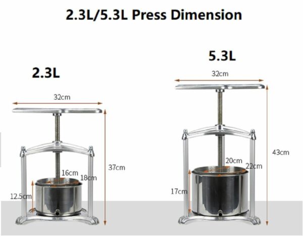 New 2.3L Stainless Steel/Alloy Multi Function Press