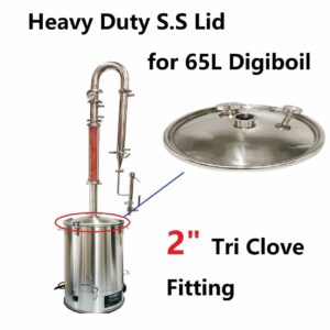 Heavy duty Stainless Steel Lid for 65L Digi boiler with 2" fitting