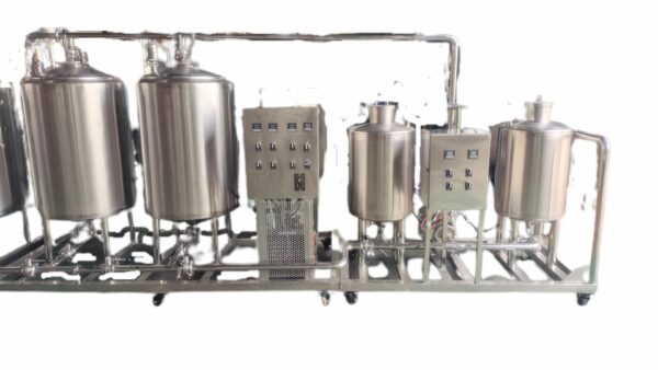 Temperature Controlled 3 x 150L Fermenter with Mixer in Skid