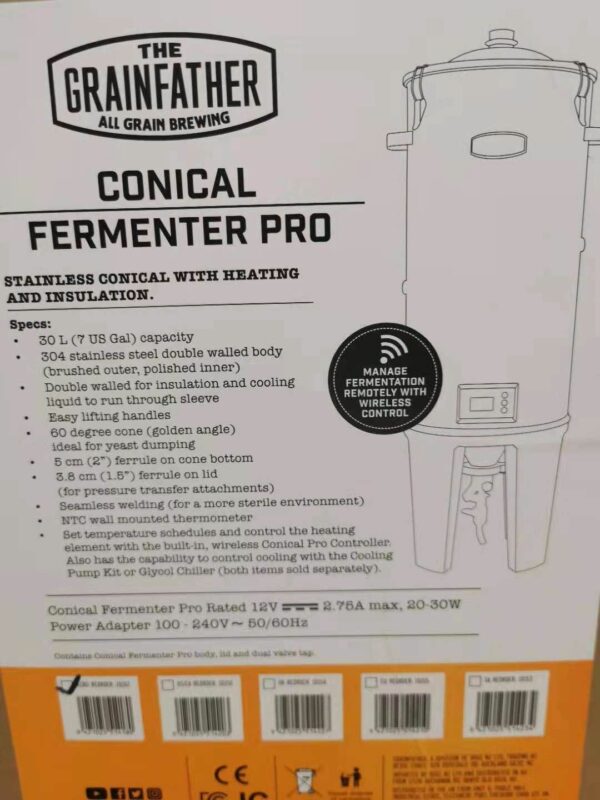 New Grainfather 30L Conical Fermenter Pro-Wireless Control