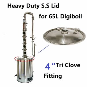 Heavy-duty Stainless Steel Lid for 65L Digi boiler with 4" fitting