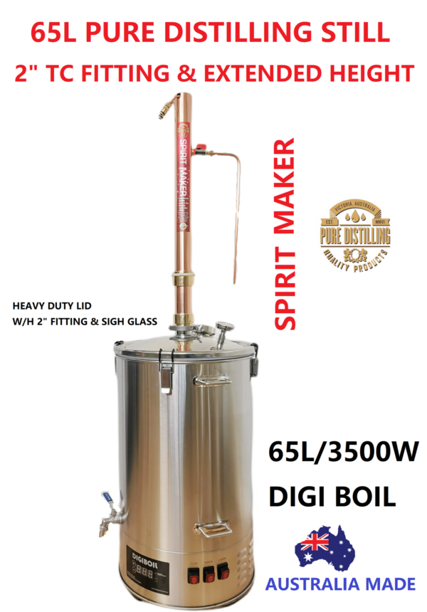 65L Pure Distilling  2" Modular Tri-Clover Copper Reflux Still