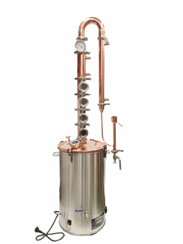 65L Copper 3" x 4 Plate Colume Modular Micro Distillery - Free Power station