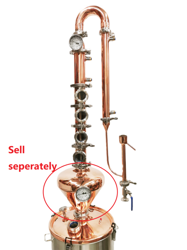 65L Copper 3" x 4 Plate Colume Modular Micro Distillery - Free Power station