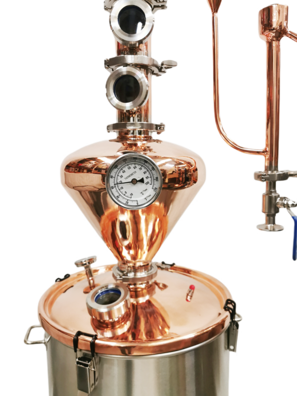 65L Copper 3" x 4 Plate Colume Modular Micro Distillery with Helmet - Free Power station