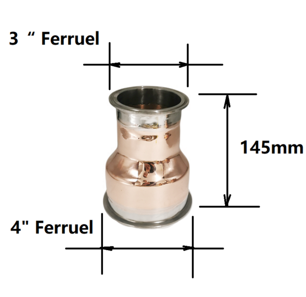 4"-3" Copper Tri-clover Reducer