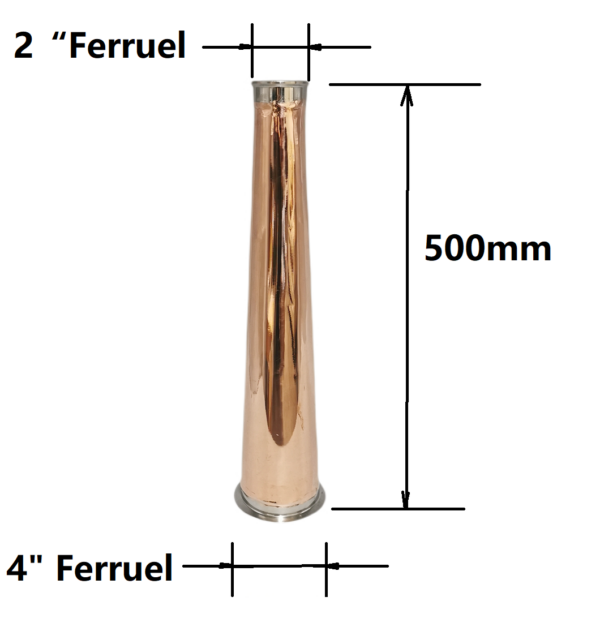 4"-2"/500mm Copper Tri-clover chimney