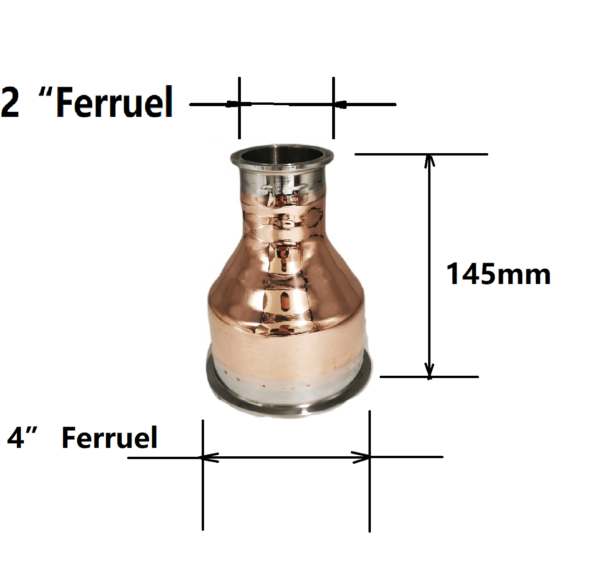 4"-2" Copper Tri-clover Reducer