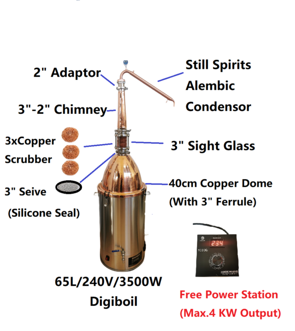 Stillmate 65L Copper Mini Distilery Pot Still Kit