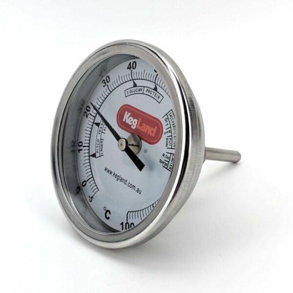 3 Inch Dial Weldless Thermometer - Short Stem 42mm