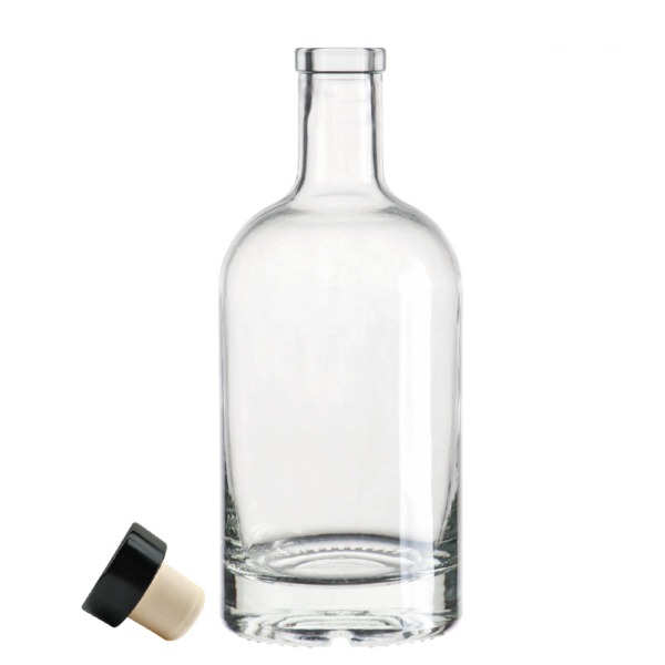 500Ml Flint OSLO Glass Spirits Bottle with Cork