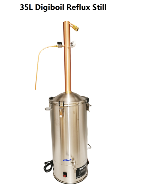 AlcoEngine Copper Reflux Condensor Distillery Kit - 35L Digiboil boiler