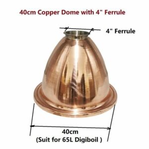 Large Alembic Copper Dome for 65L Digiboil - 4" Ferrule