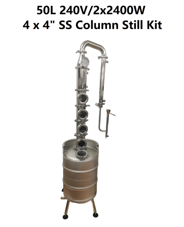 50L/240V/2x2400W 4 x 4" Plates Stainless Steel Distillery Temperature Controlled