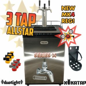 3 Tap Series X Kegerator - Allstar SS Homebrew Draught Pack