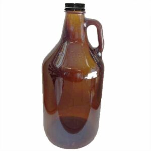 2L(64OZ) Amber Beer Growler with Screw Metal Lid