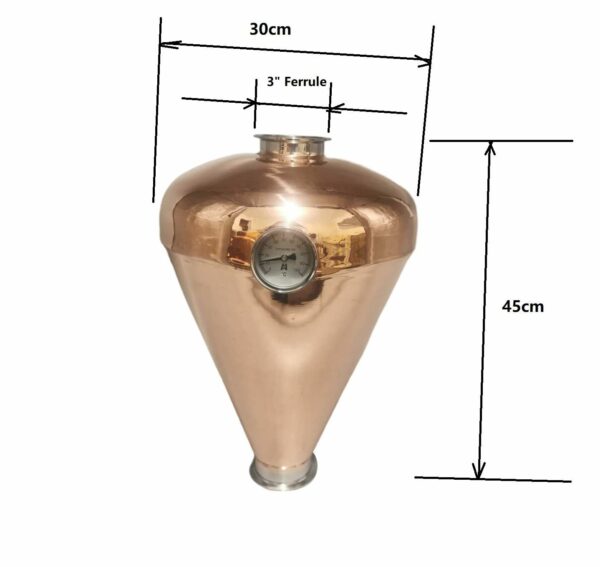 3" Fitting Copper Onion Head/Helmet - Long neck