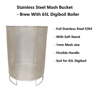 Stainless steel Mash Bucket for 65L Digiboil- Brew with the Digi Boiler(no boiler)