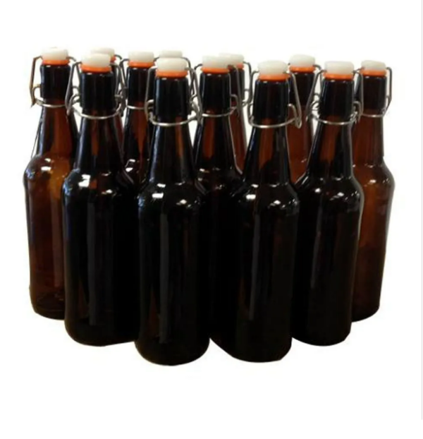 12 x 500Ml Flip top Glass Bottles