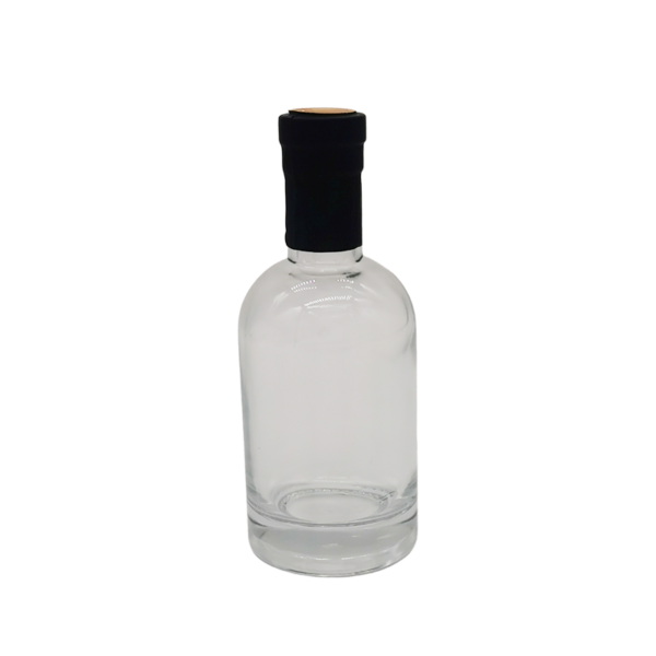 200Ml Flint OSLO Glass Spirits Bottle with Cork and shrinkage film