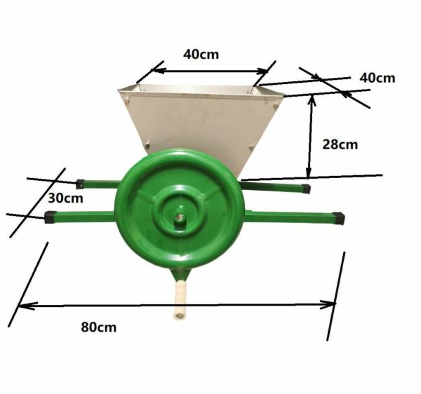 Manual 20L Stainless Steel Hopper Grape Crusher