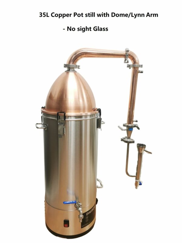 New 35L Copper Pot still with Alembic Dome and Lynn Arm Kit