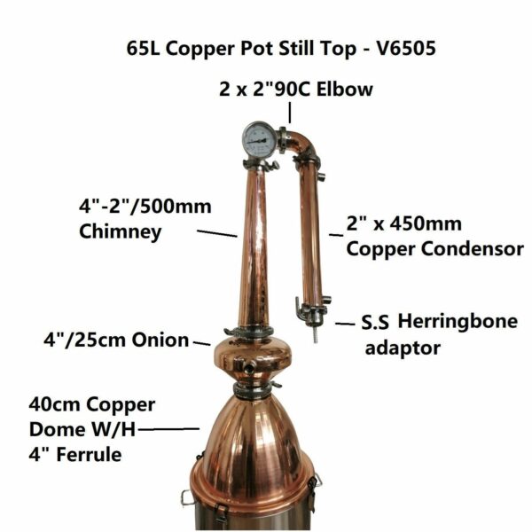 StillMate 65L Copper Pot Still - V6505 (With boiler)