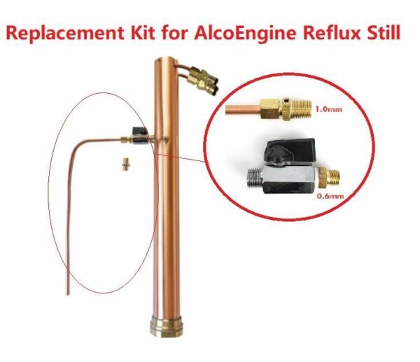 Replacement Valve/pipe Kit for AlcoEngine Reflux Still