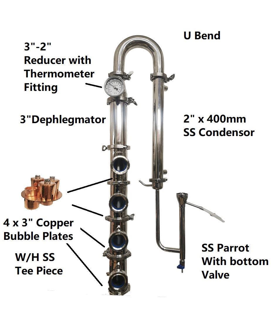 StillMate 35L Modular Stainless Steel Pot Still - Craft Distillery For Moonshine, Gin, Whisky, Essential Oil