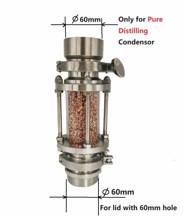 New Stainless steel 2“ Sight glass Extension Kit for Pue Distilling reflux Condensor