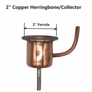 2" Tri-clover Fitting Copper Herringbone/Spirits collector