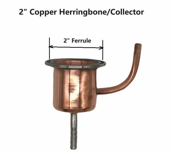 2" Tri-clover Fitting Copper Herringbone/Spirits collector