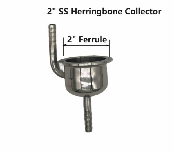 2" Tri-clover Fitting Stainless steel Herringbone/Spirits collector