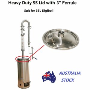 Heavy duty Stainless Steel Lid for 35L Digi boiler with 3" Ferrule and sight glass