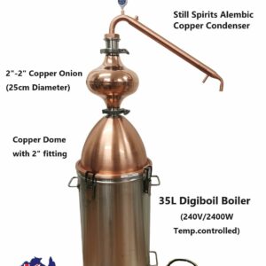 35L Alembic Copper Pot still With Onion V3510 - No sight glass