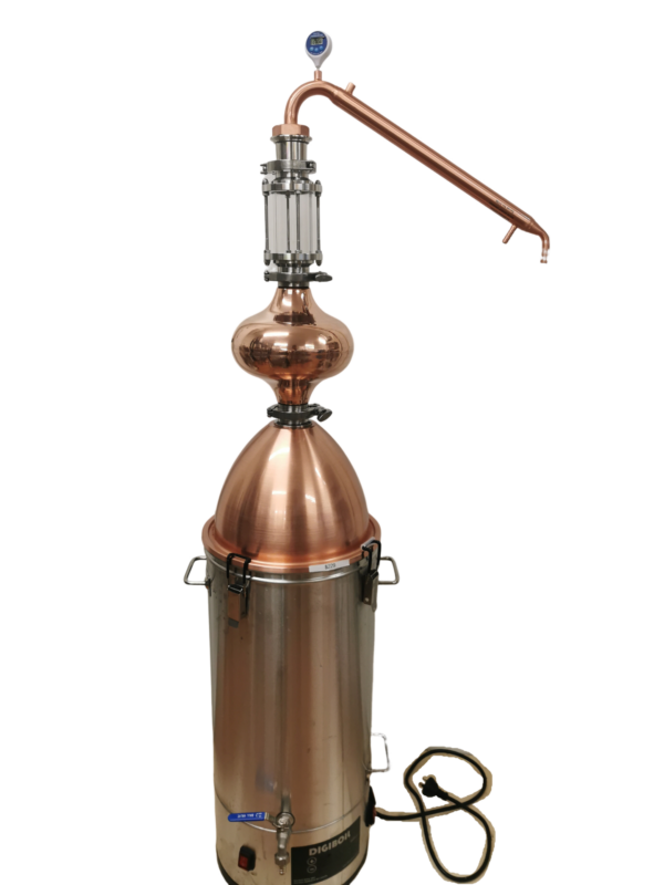 35L Alembic Copper Pot still With Onion V3510 - With sight glass