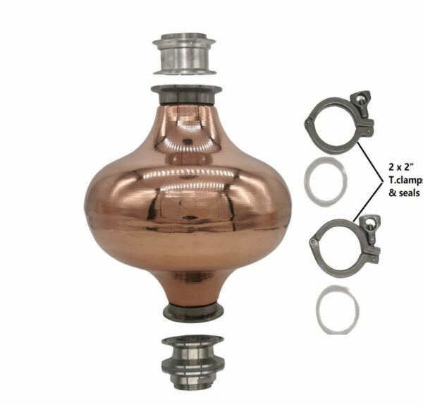 35L Alembic Copper Pot still With Onion V3510 - With sight glass