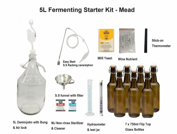 5L Brewing Fermenting Starter Kit - Mead