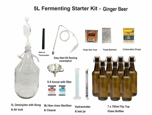 5L Brewing Fermenting Starter Kit - Ginger Beer