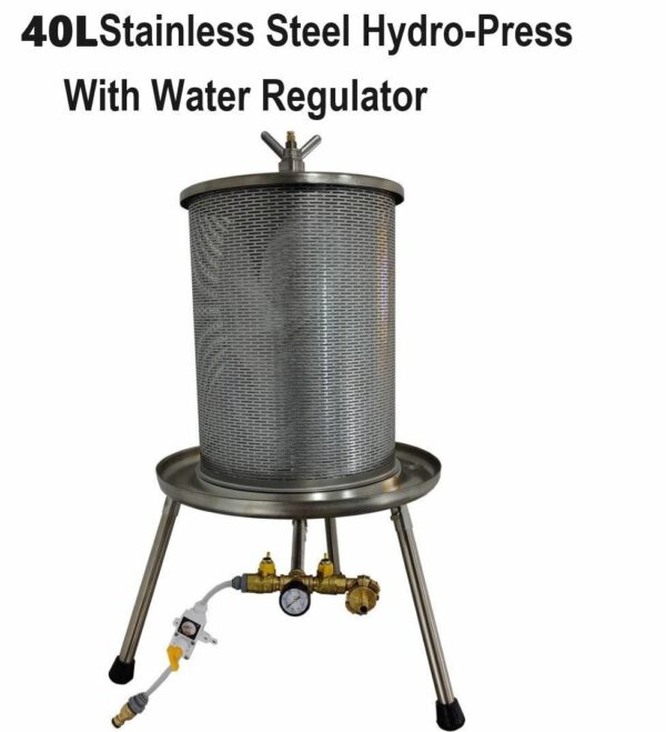 40L Stainless Steel Hydro-Press with Water Regulator