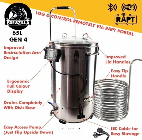 New 65L Brewzilla G4 All-In-One brewery With RAPT Control