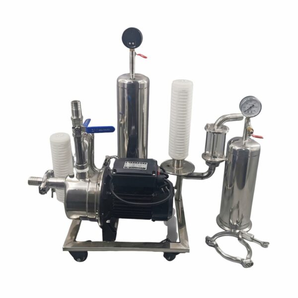 Full Stainless steel 2-Stage / 10 Inch Millipore Beverage Filter for Wine/Beverage