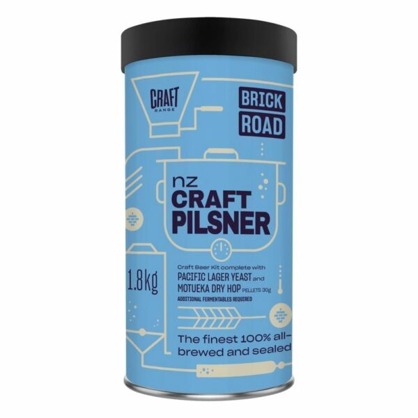 Brick Road NZ Craft Pilsner with Motueka dry hops 1.8Kg