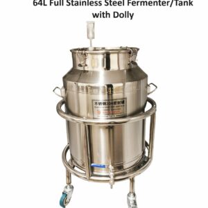 64L Full stainless steel Fermenter/Storage Tank with SS Dolly