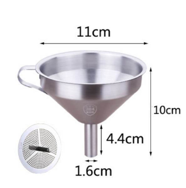 Stainless steel Funnel 11 cm with filter - Brewers Choice