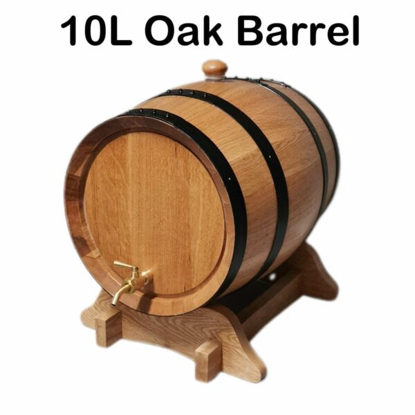 10L American Oak Barrel with Brass Tap